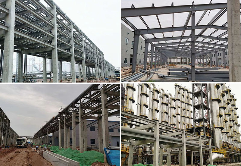 辛氏钢结构与鹏辰特种新材料施工现场
